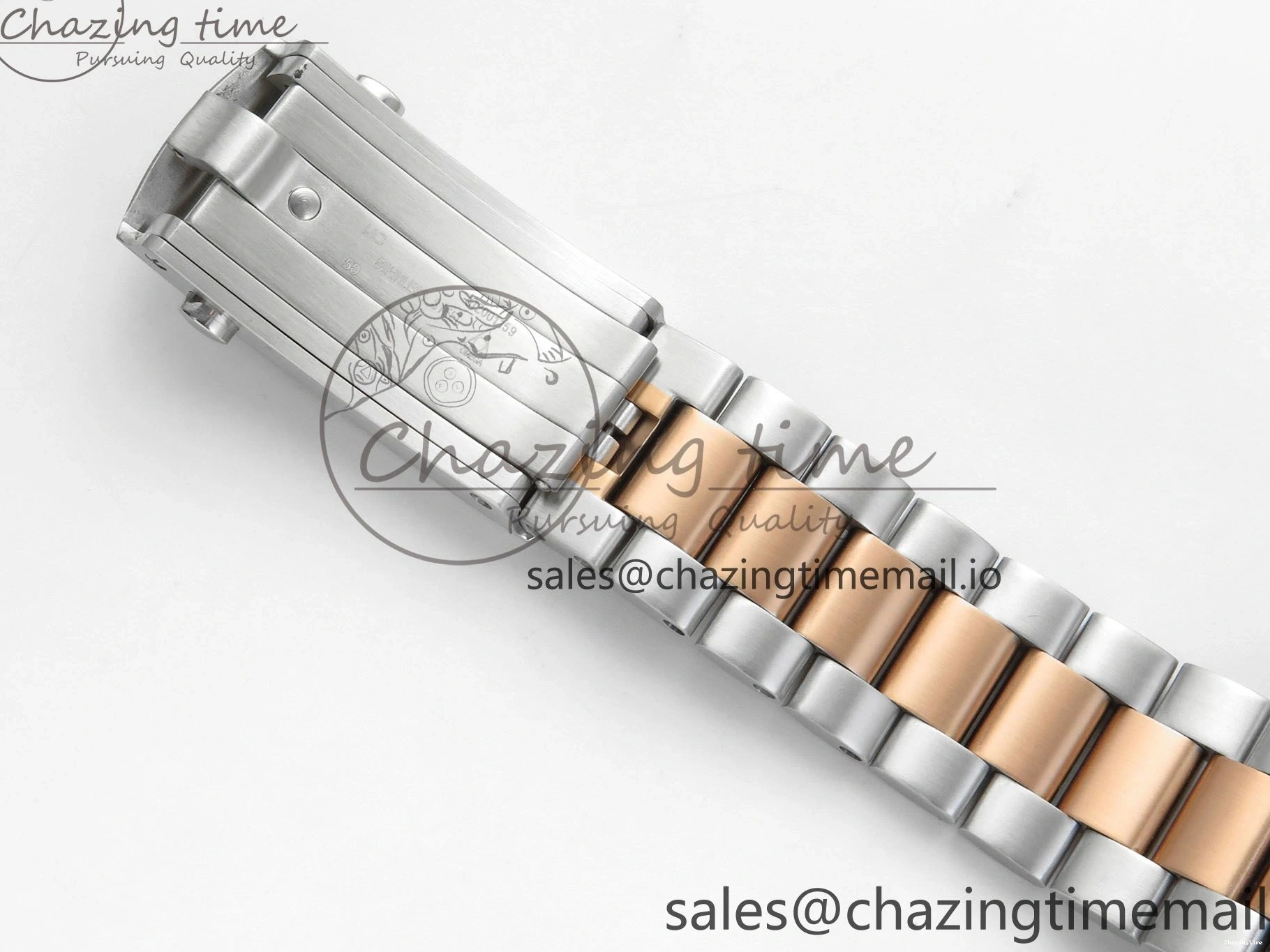 0328 Planet Ocean 600M Chrono SS VRF 1:1 Best Edition Black Bezel Blue Dial on RG SS Bracelet A Affordable 7648